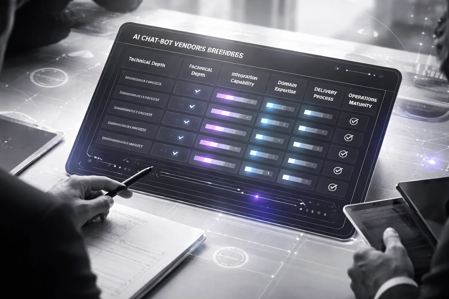 AI chatbot vendor evaluation scorecard