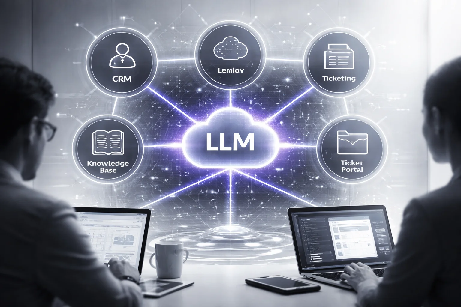 LLM integration into enterprise workflows and systems