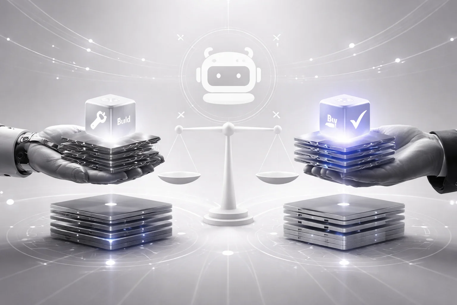 Build versus buy decision tree for website chatbot development