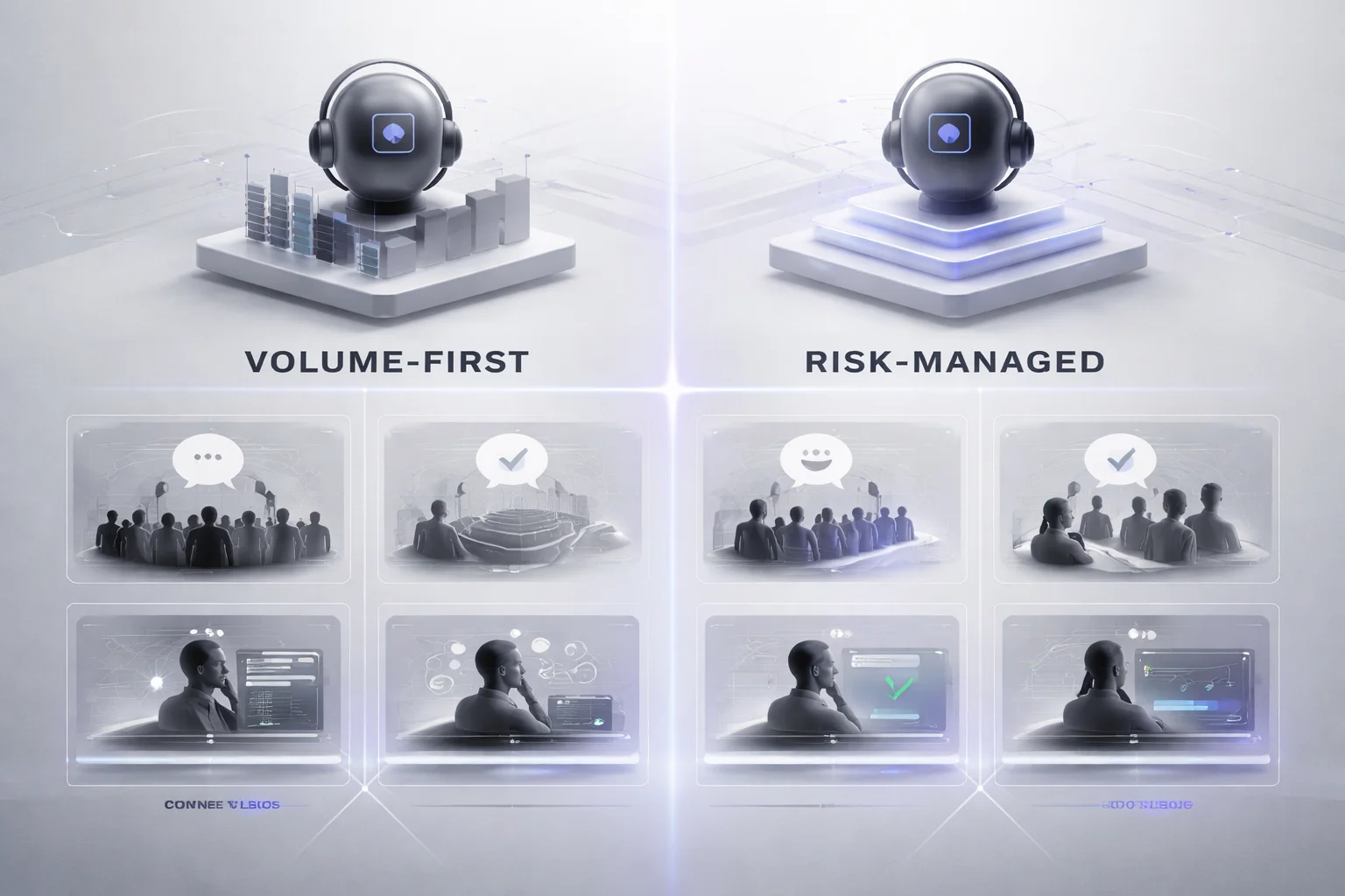 Conventional vs optimized AI phone bot rollout outcomes