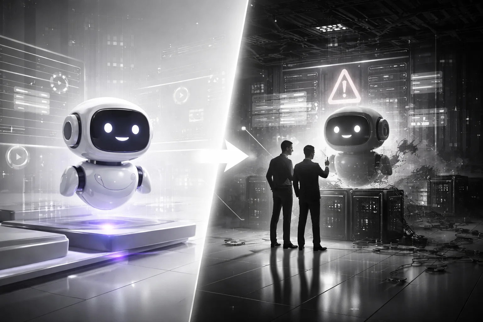 Demo chatbot versus production risk comparison