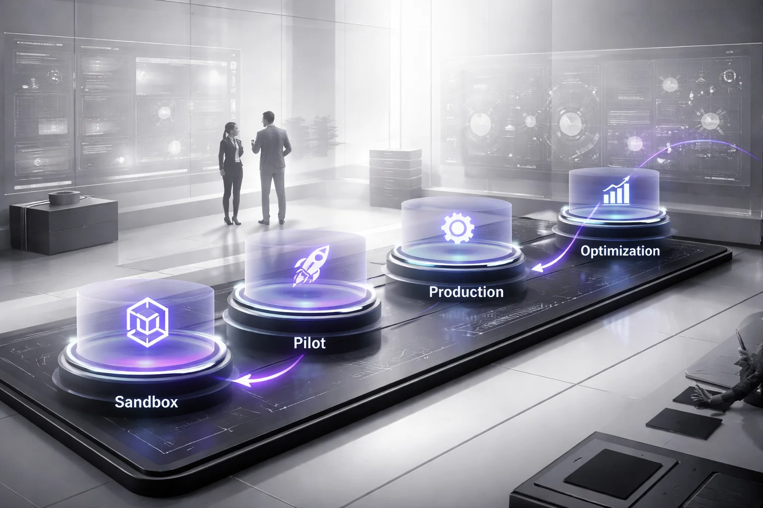 AI program mode design and operating stages