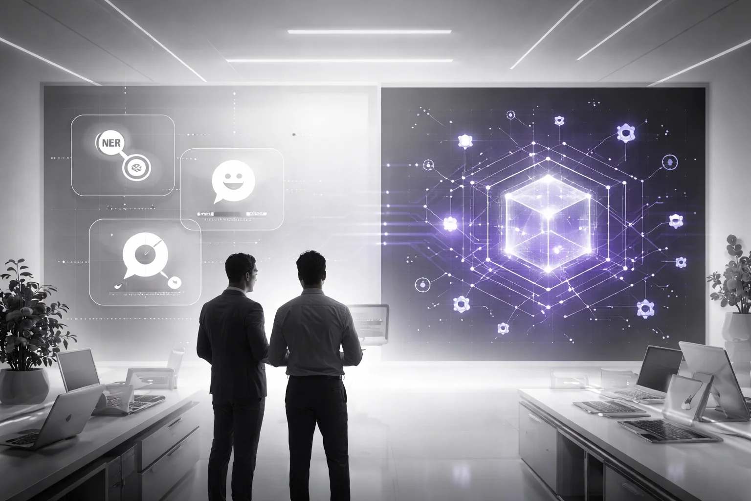 Classical NLP tasks compared with foundation model workflows